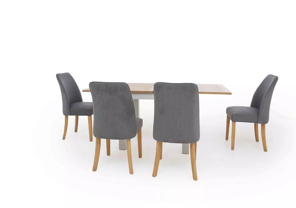 Hamilton Flip Top Dining Table and 4 Fabric Dining Chairs
