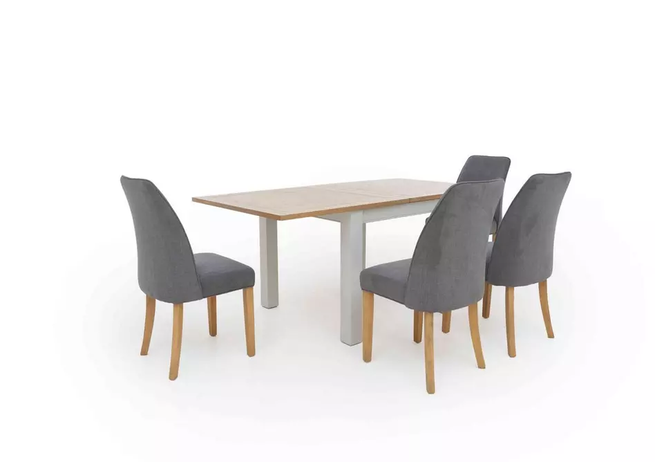 Hamilton Flip Top Dining Table and 4 Fabric Dining Chairs