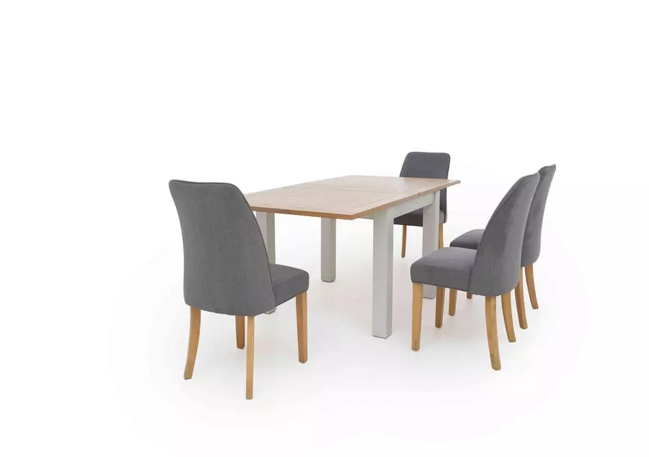 Hamilton Flip Top Dining Table and 4 Fabric Dining Chairs