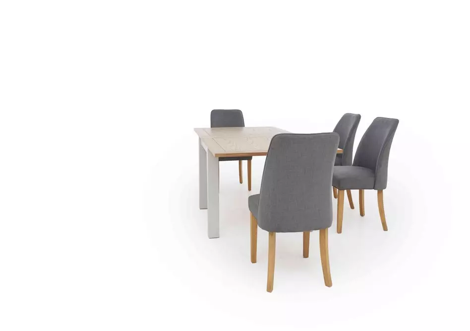 Hamilton Flip Top Dining Table and 4 Fabric Dining Chairs