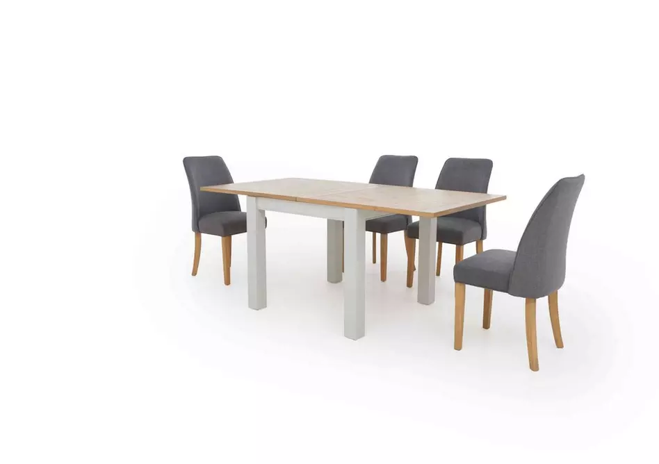 Hamilton Flip Top Dining Table and 4 Fabric Dining Chairs