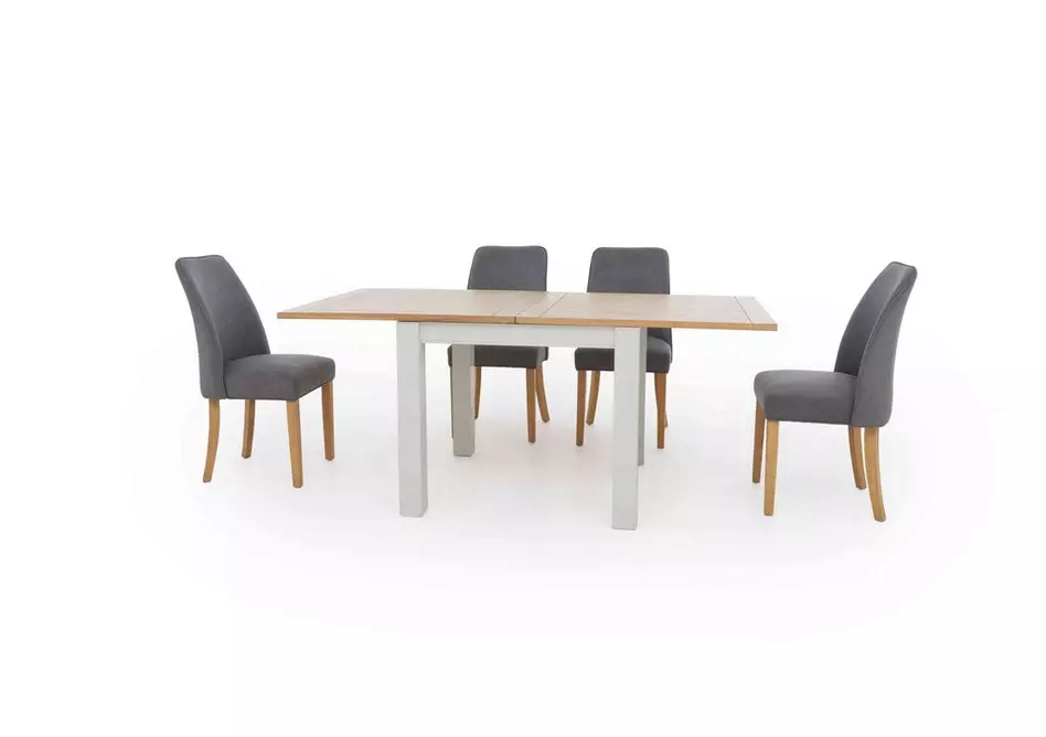 Hamilton Flip Top Dining Table and 4 Fabric Dining Chairs