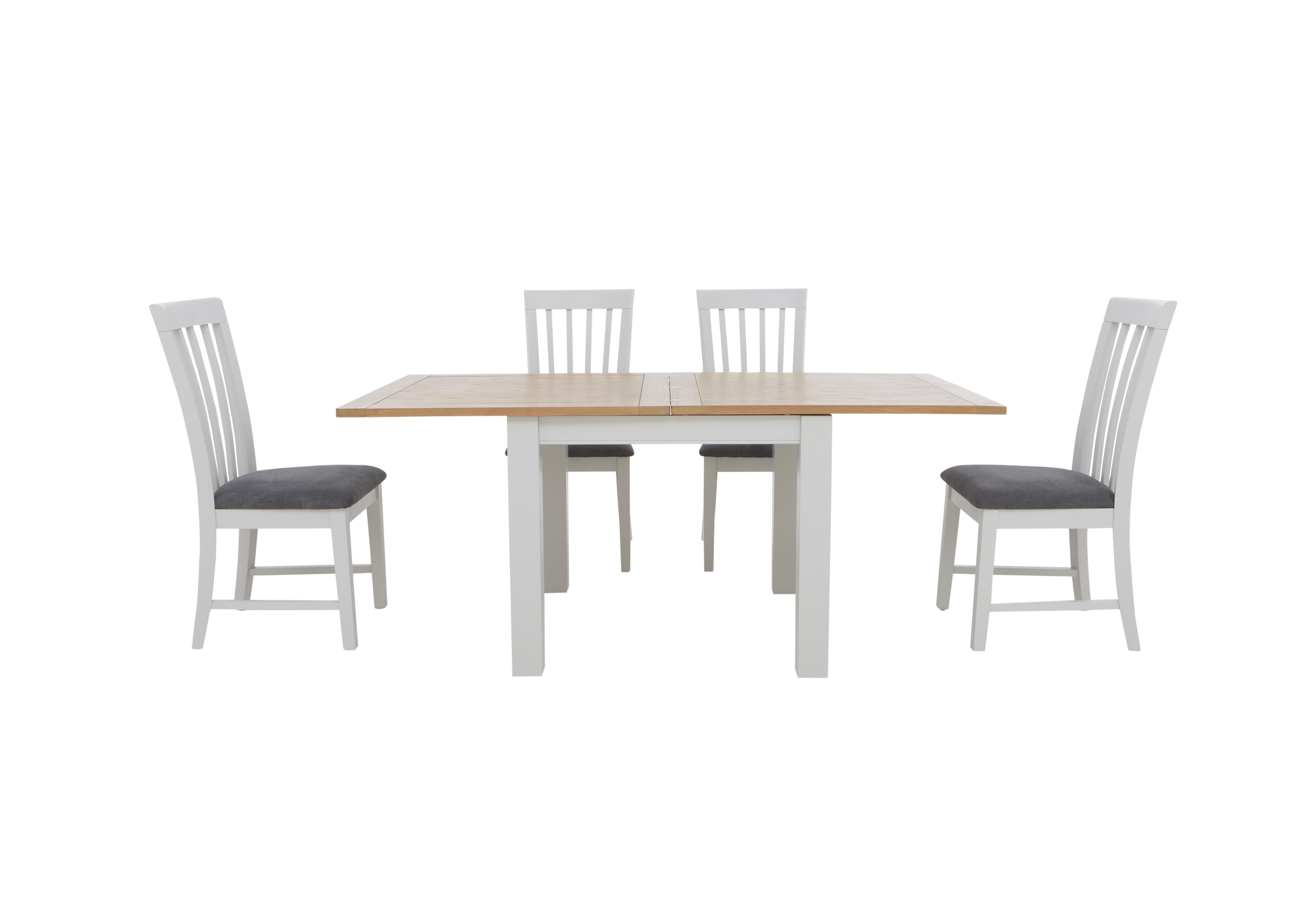 Hamilton Flip Top Dining Table and 4 Wooden Dining Chairs in  on Furniture Village