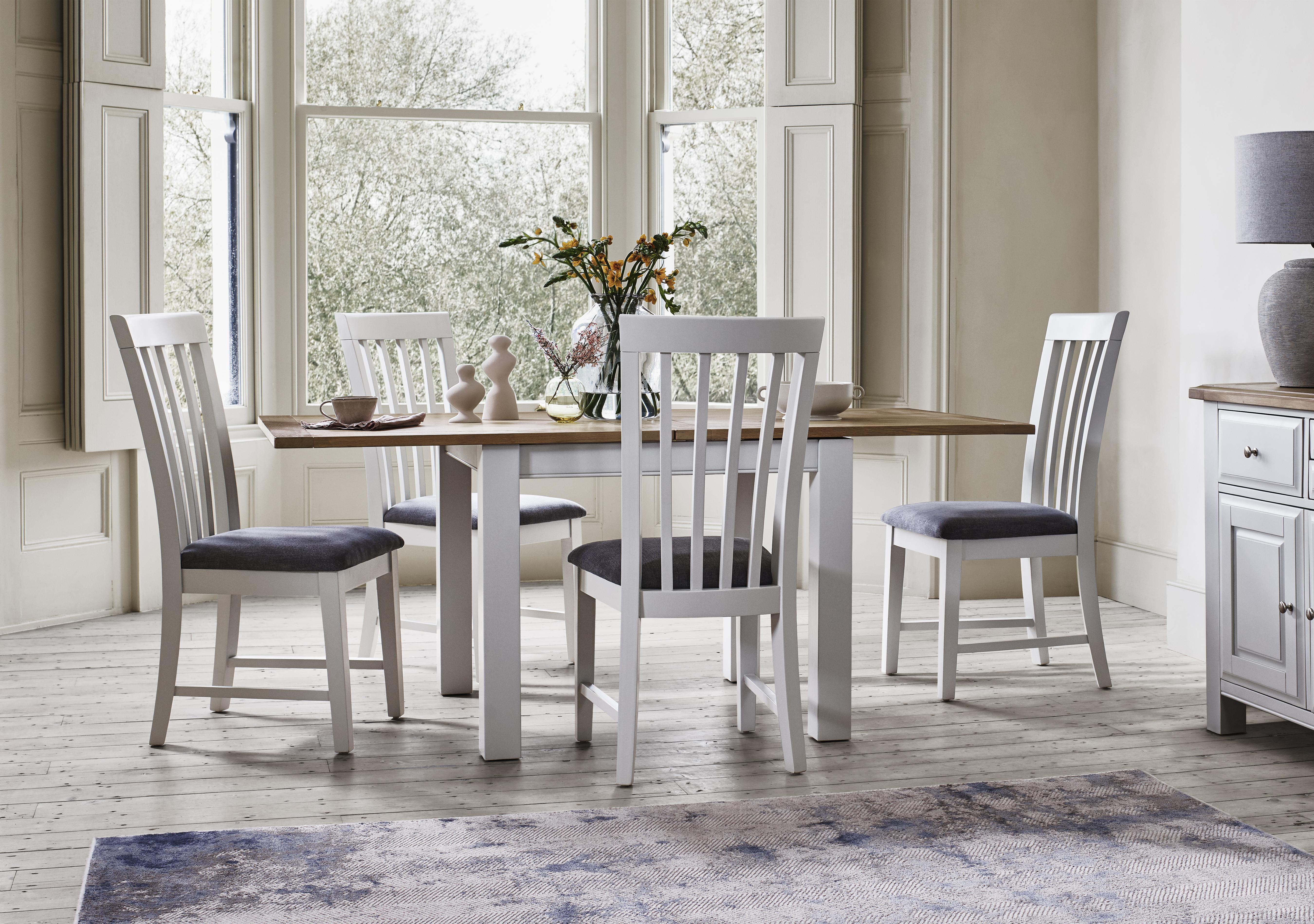 Hamilton Flip Top Dining Table and 4 Wooden Dining Chairs in  on Furniture Village