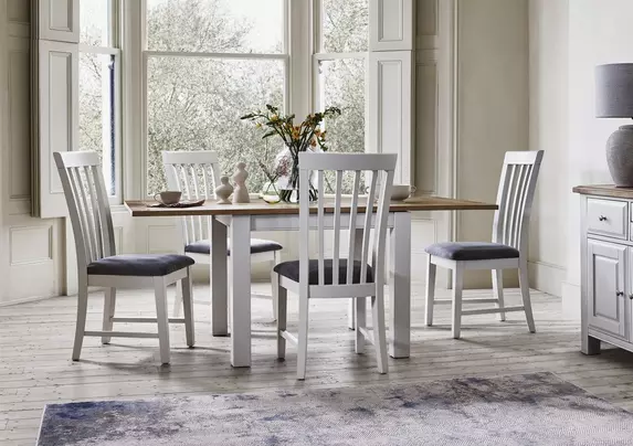 Hamilton Flip Top Dining Table and 4 Wooden Dining Chairs Furnitureland Furniture Village