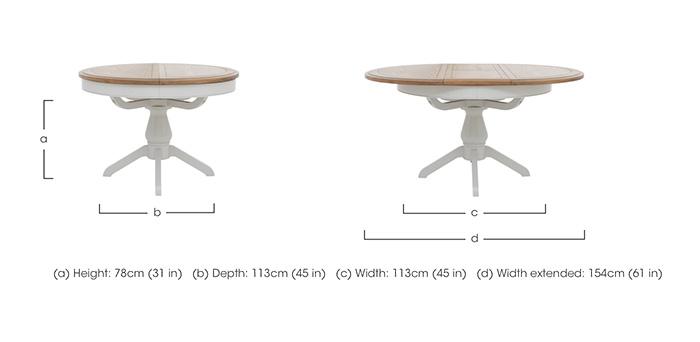 Hamilton Round Extending Dining Table in  on Furniture Village