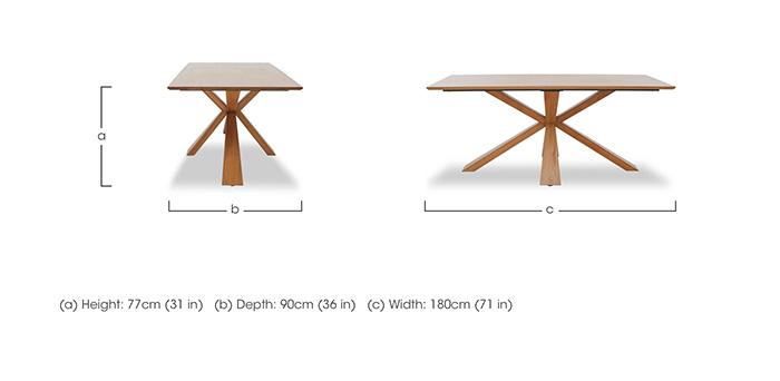 Hanoi Fixed Dining Table with Wooden Base in  on Furniture Village