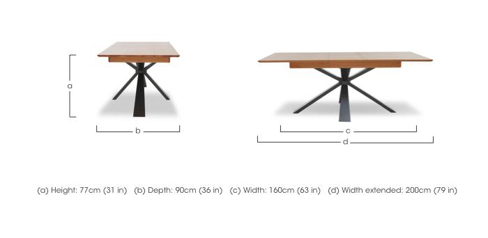 Hanoi Extending Dining Table with Metal Base in  on Furniture Village