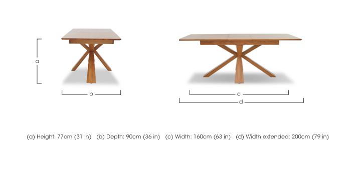 Hanoi Extending Dining Table with Wooden Base in  on Furniture Village