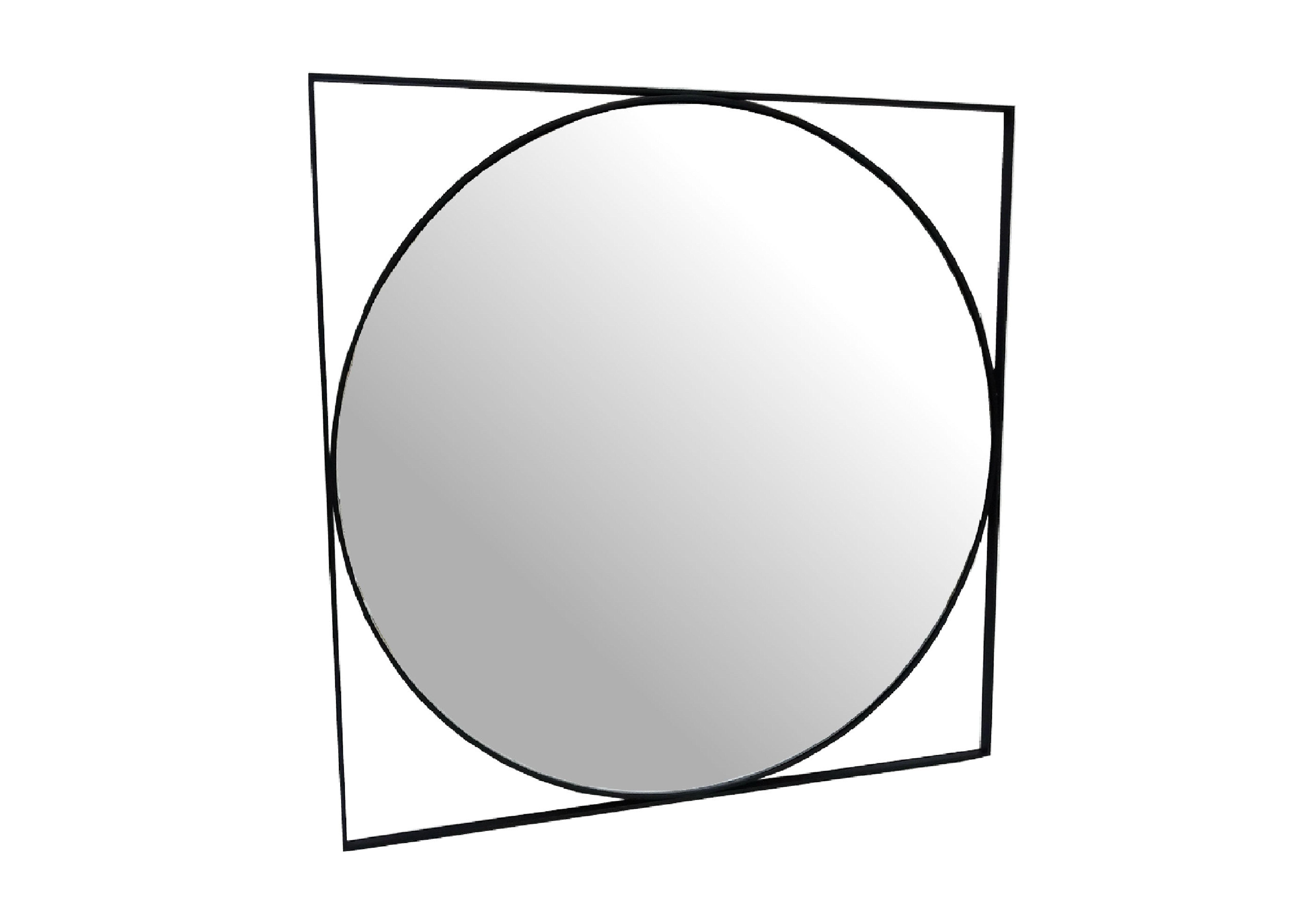 Isaac Small Black Metal Mirror in  on Furniture Village