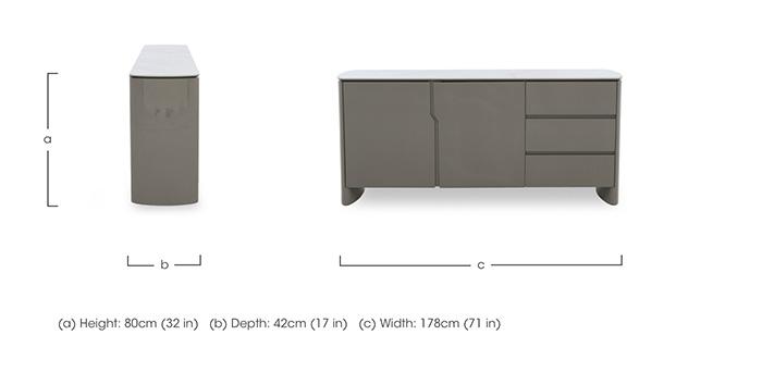 Ivy 2 Door 3 Drawer Large Sideboard in  on Furniture Village