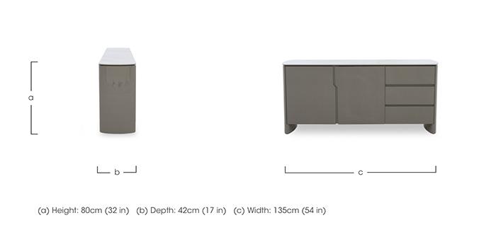Ivy 2 Door 3 Drawer Small Sideboard in  on Furniture Village