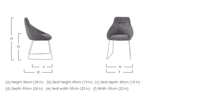 Jakob Pair of Upholstered Dining Chairs in  on Furniture Village