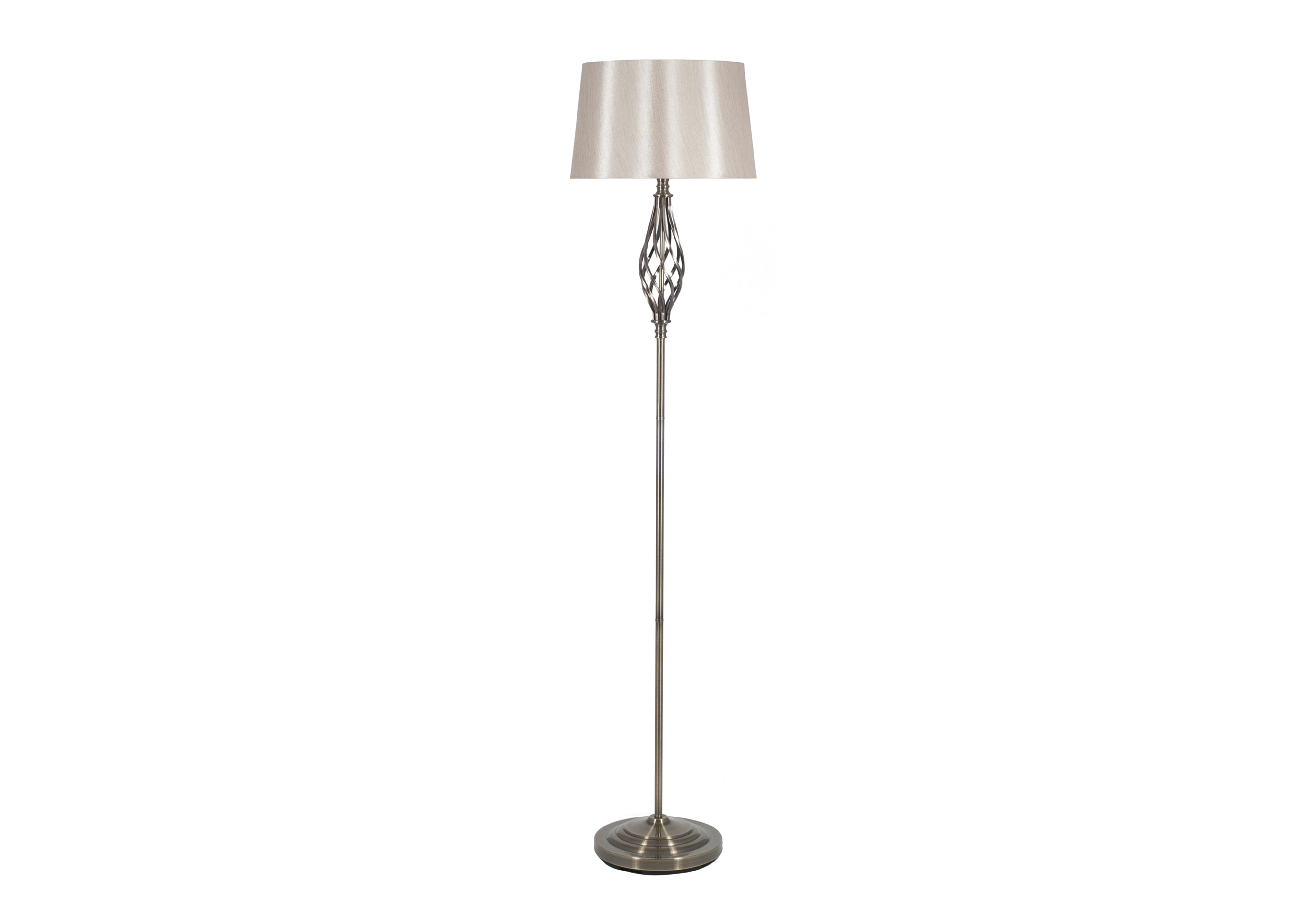 Jenna Brass Floor Lamp in  on Furniture Village