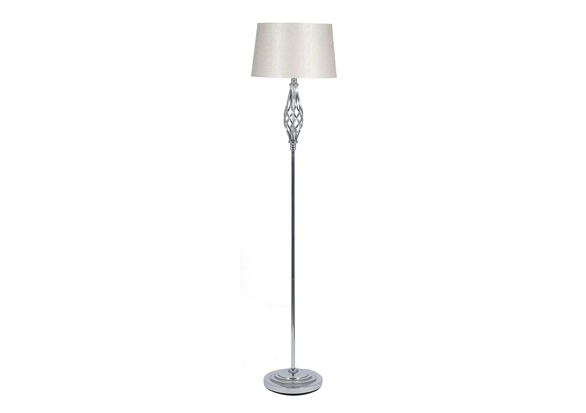 Jenna Chrome Floor Lamp in  on Furniture Village