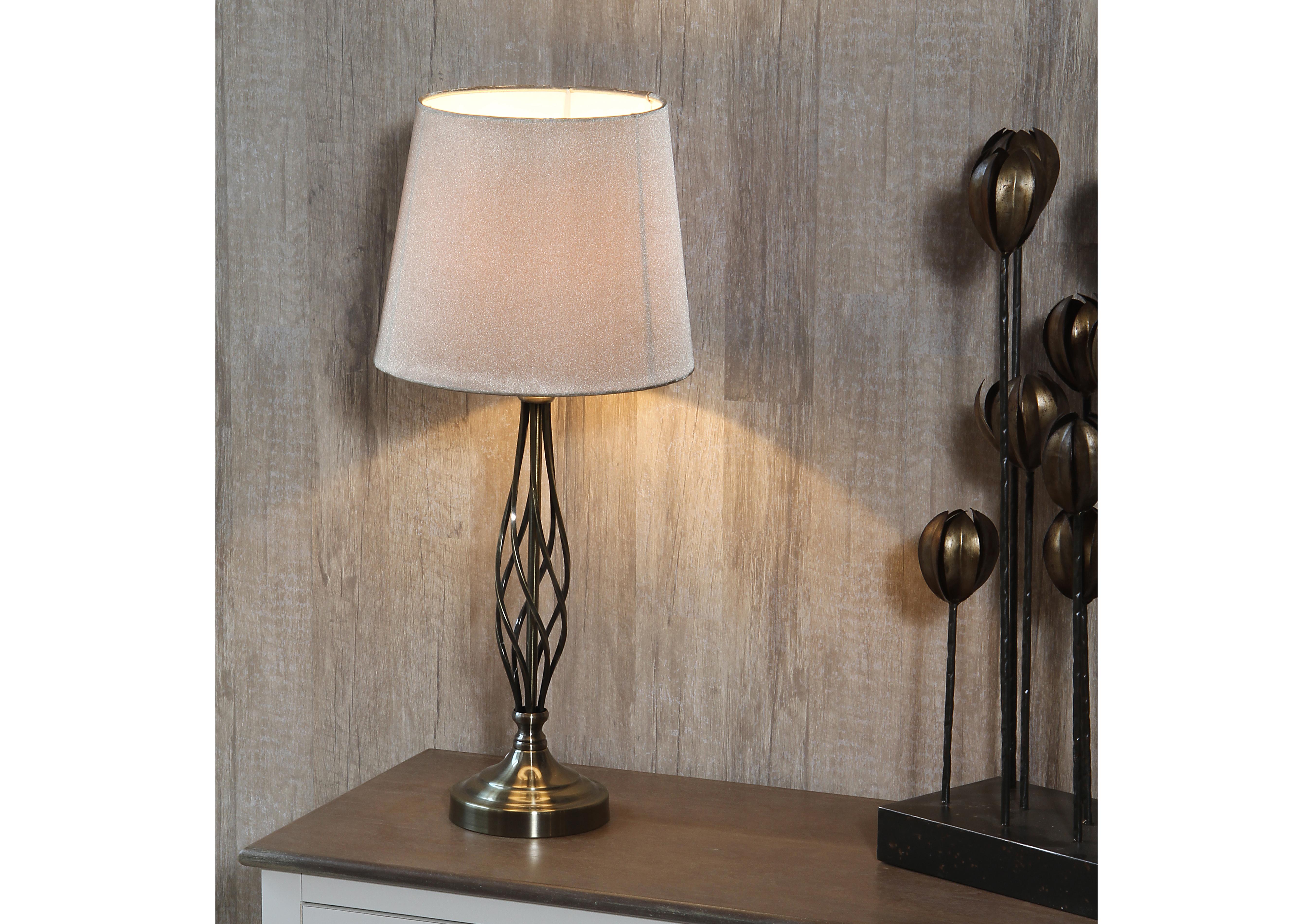 Jenna Brass Table Lamp in  on Furniture Village