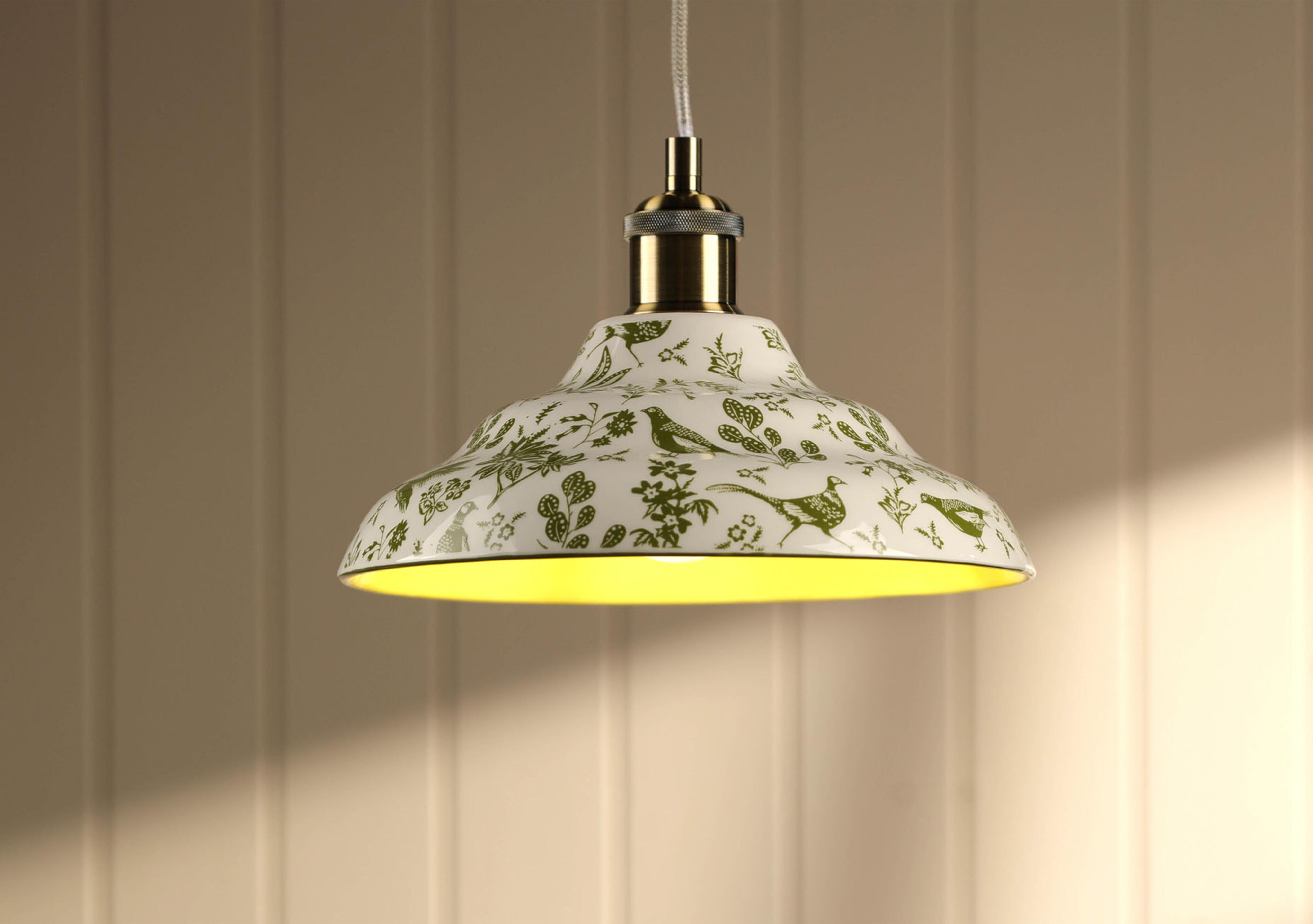 Audley Ceramic 1 Light Ceiling Pendant Light in  on Furniture Village