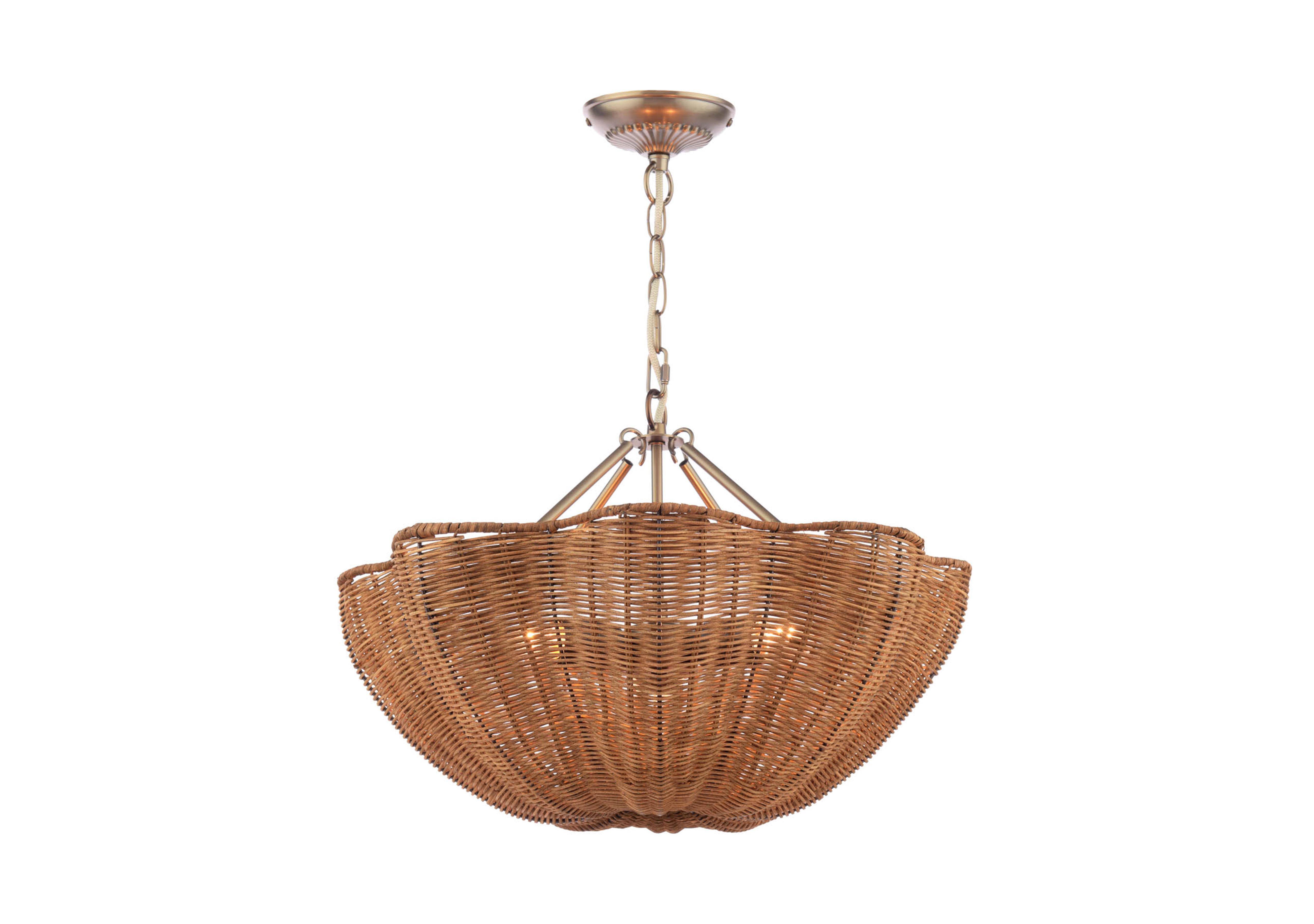 Braywick Rattan 3 Light Ceiling Pendant in  on Furniture Village