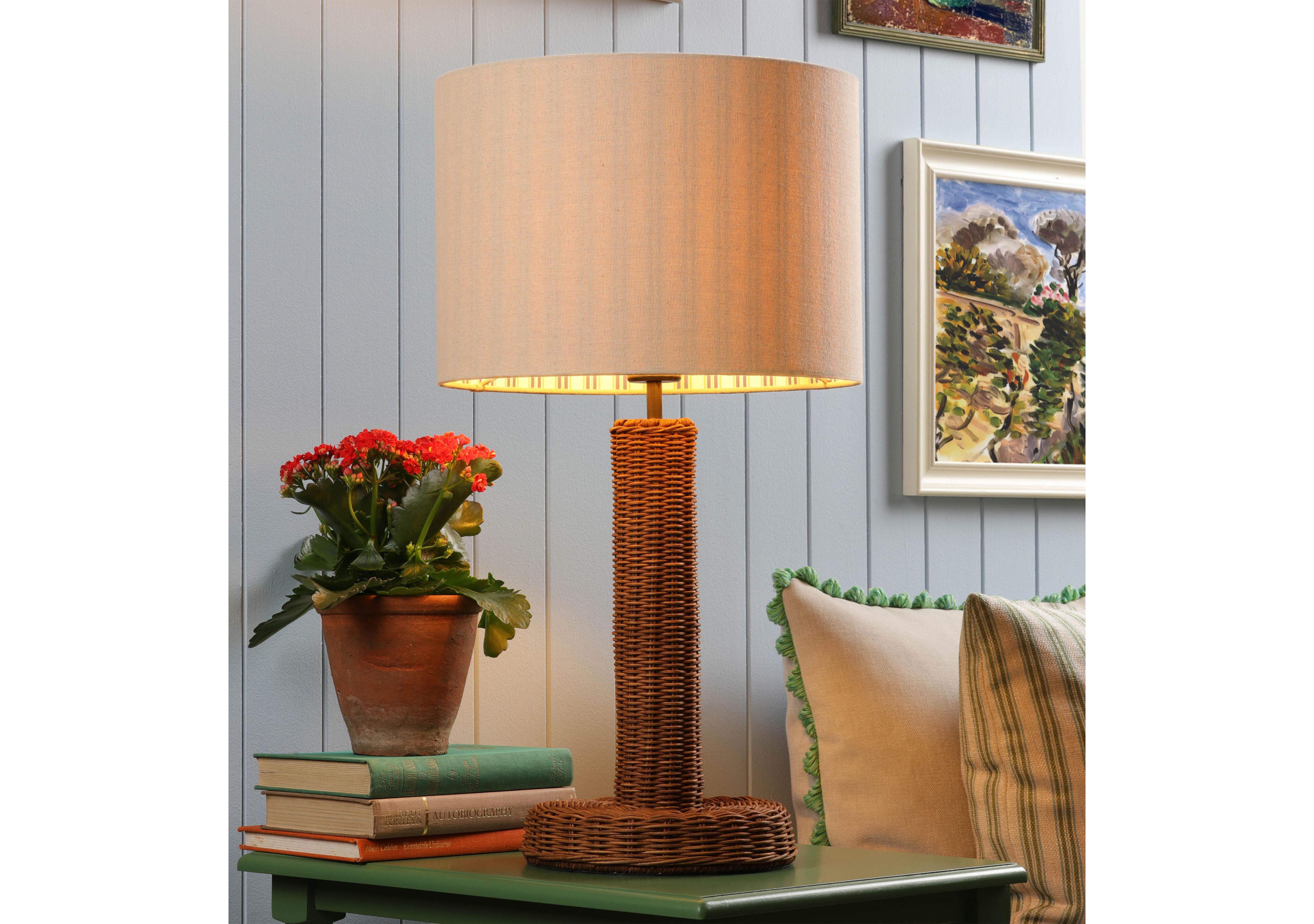 Portree Rattan Table Lamp in  on Furniture Village