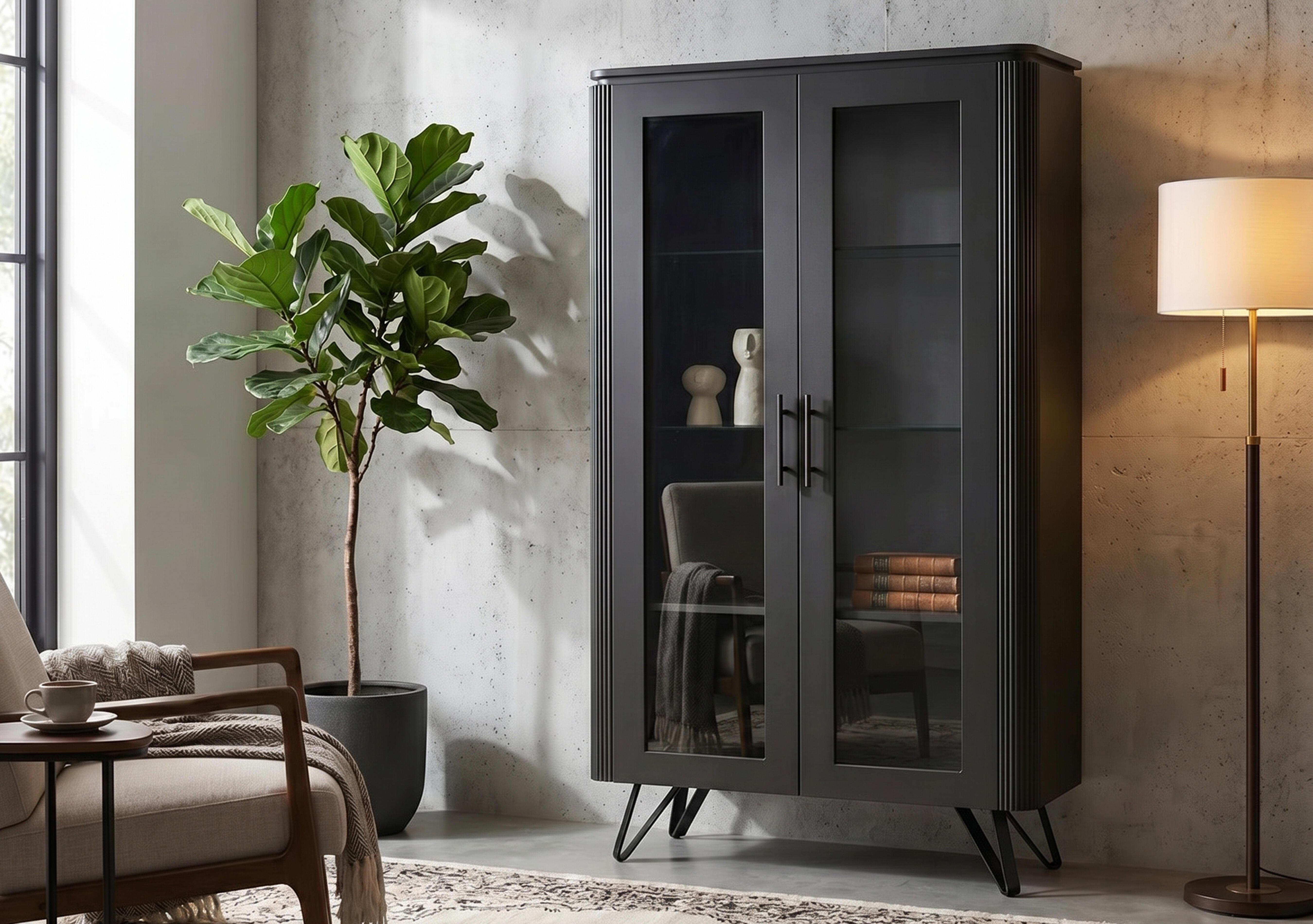 Jose 2 Door Display Cabinet in  on Furniture Village