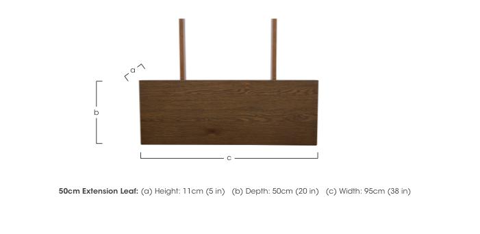 Jupiter 50cm Extension Leaf for Dining Table with X Shaped Legs in  on Furniture Village