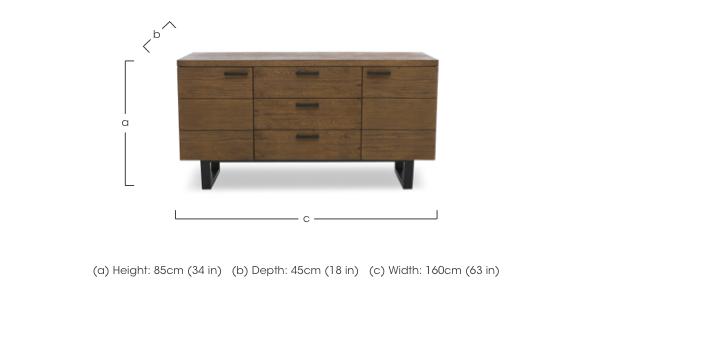 Jupiter 2 Door 3 Drawer Sideboard in  on Furniture Village