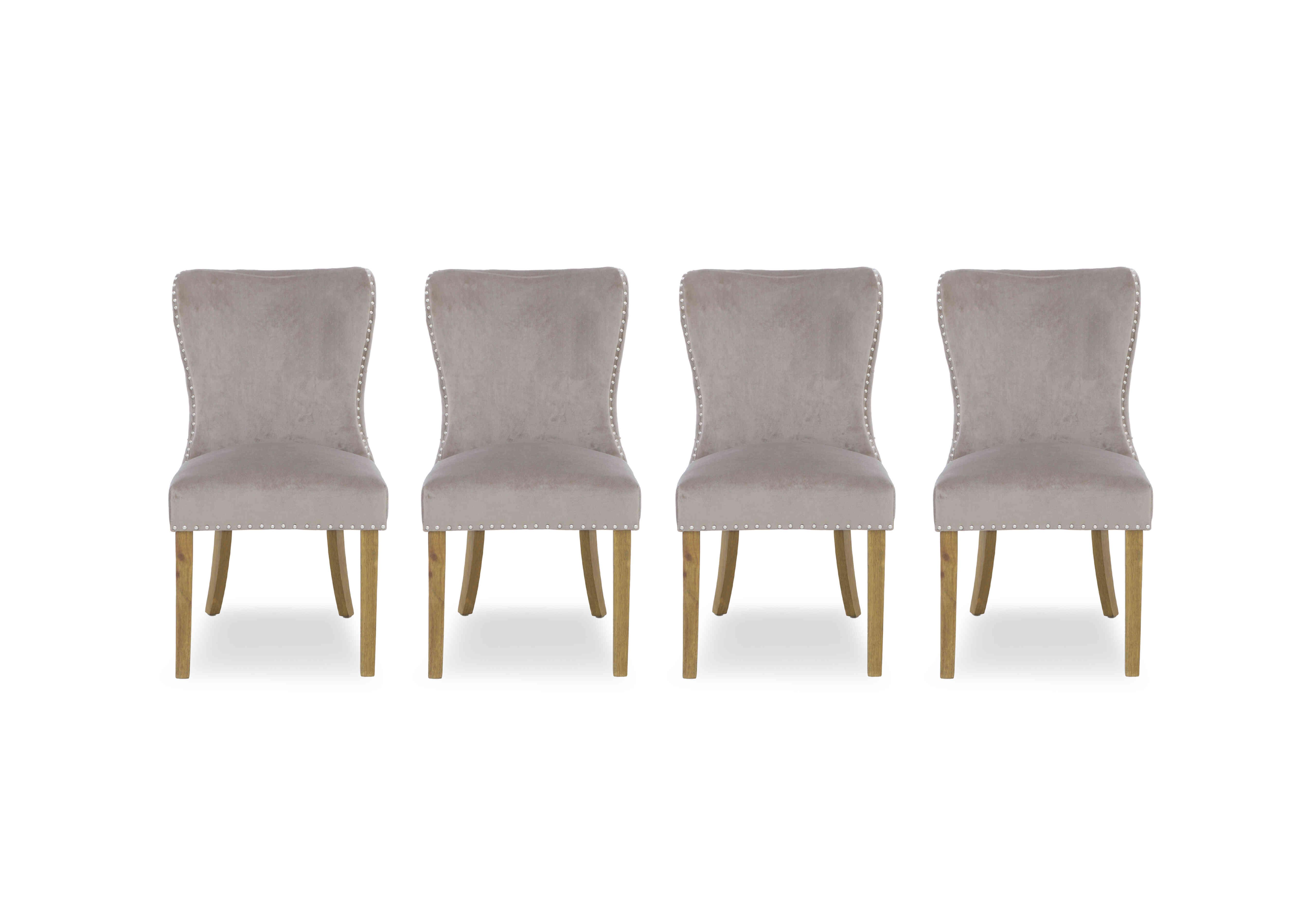 Kiara Set of 4 Luxe Fabric Dining Chairs in  on Furniture Village