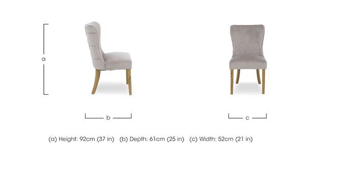 Kiara Set of 4 Luxe Fabric Dining Chairs in  on Furniture Village