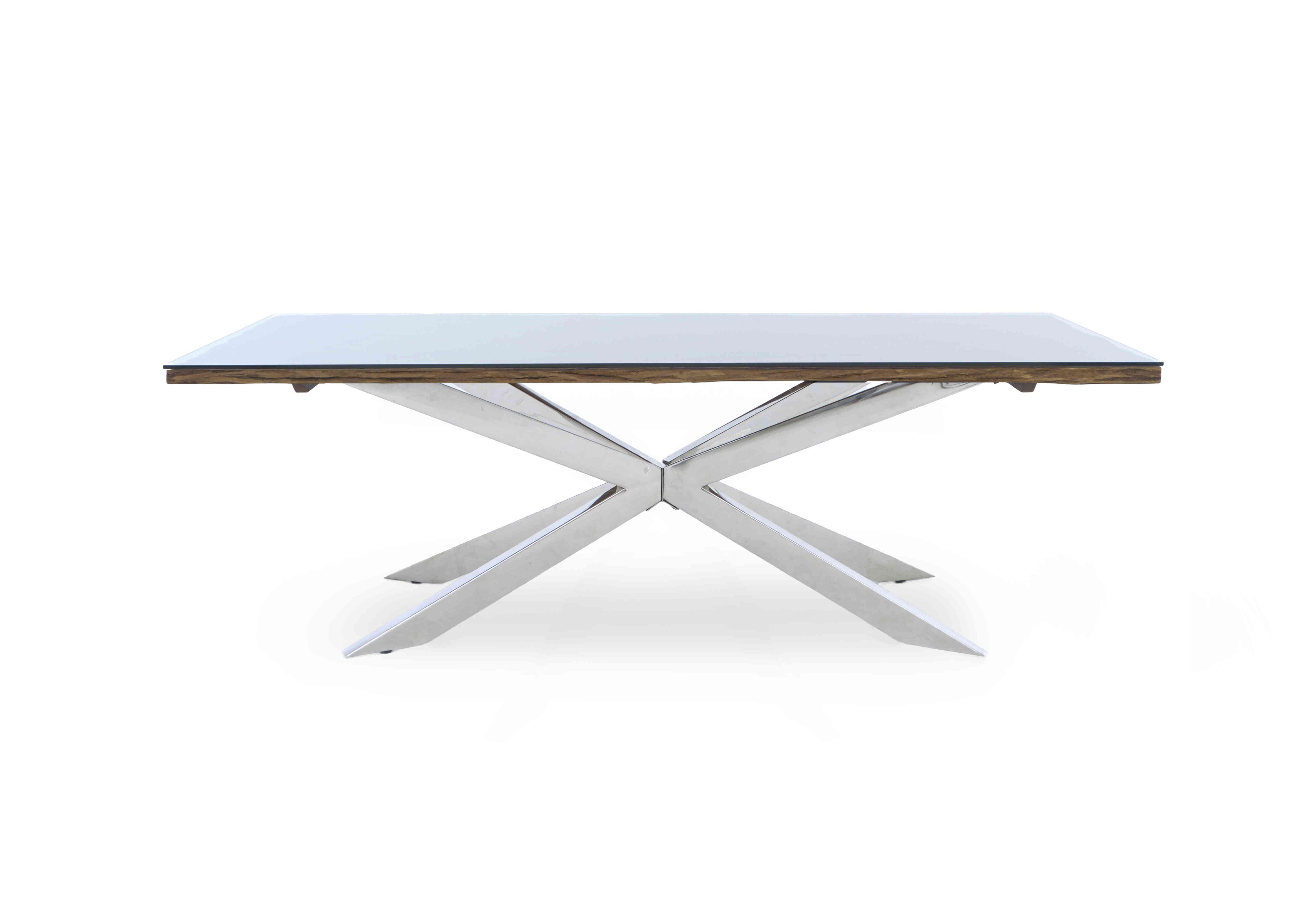 Kiara Large Rectangular Dining Table with Chrome Legs in  on Furniture Village