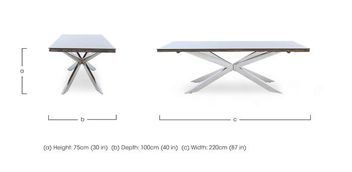 Kiara Large Rectangular Dining Table with Chrome Legs in  on Furniture Village