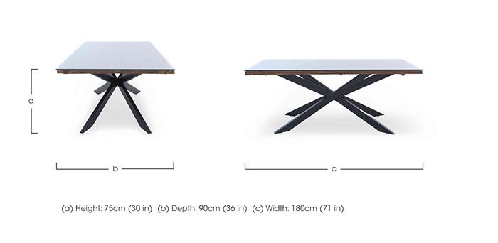 Kiara Small Rectangular Dining Table with Black Legs in  on Furniture Village