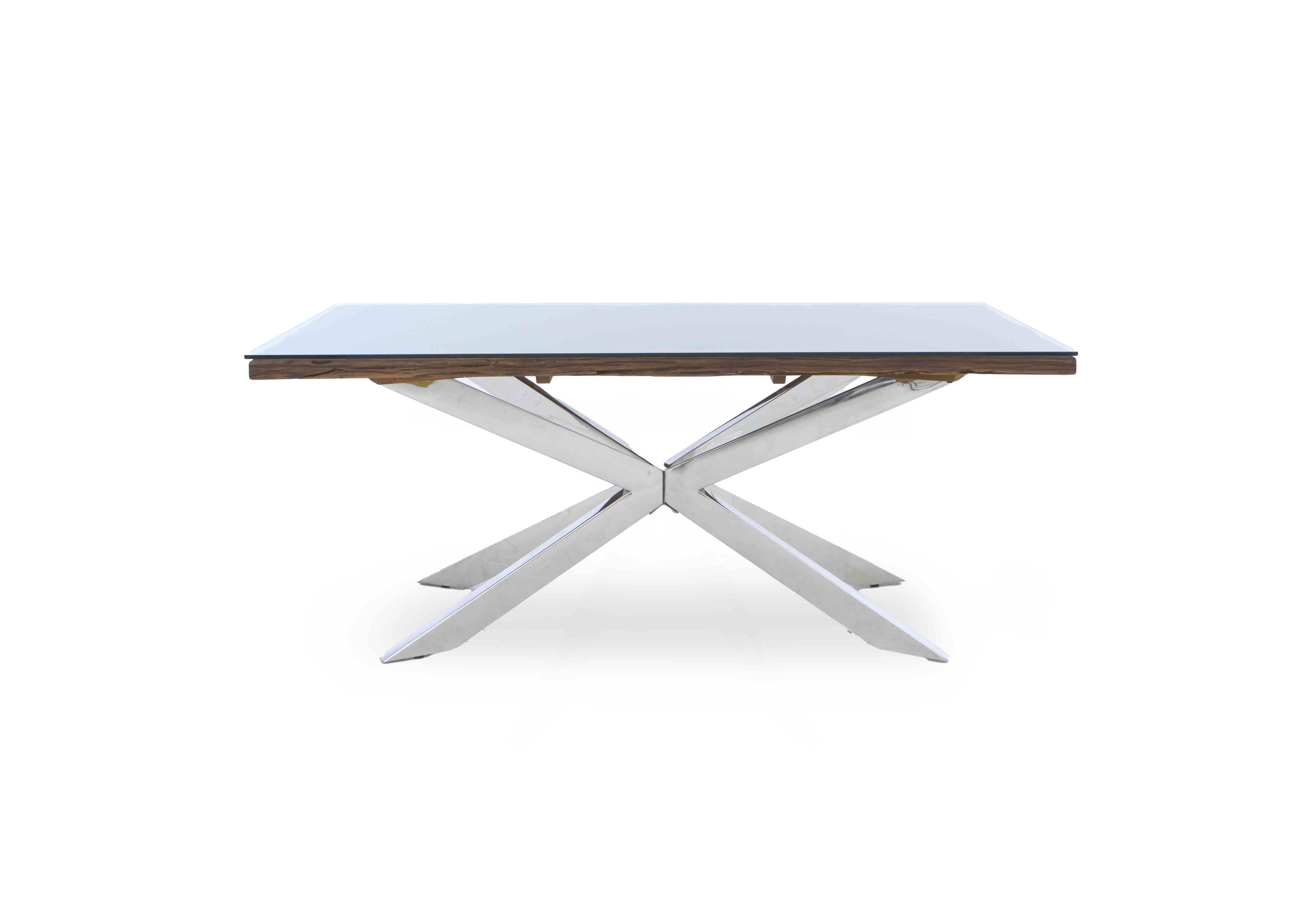 Kiara Small Rectangular Dining Table with Chrome Legs in  on Furniture Village