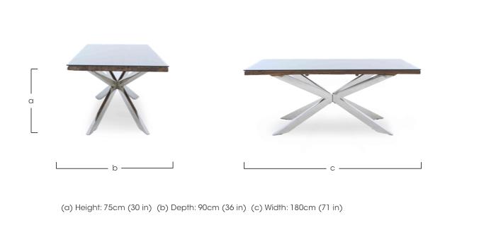 Kiara Small Rectangular Dining Table with Chrome Legs in  on Furniture Village