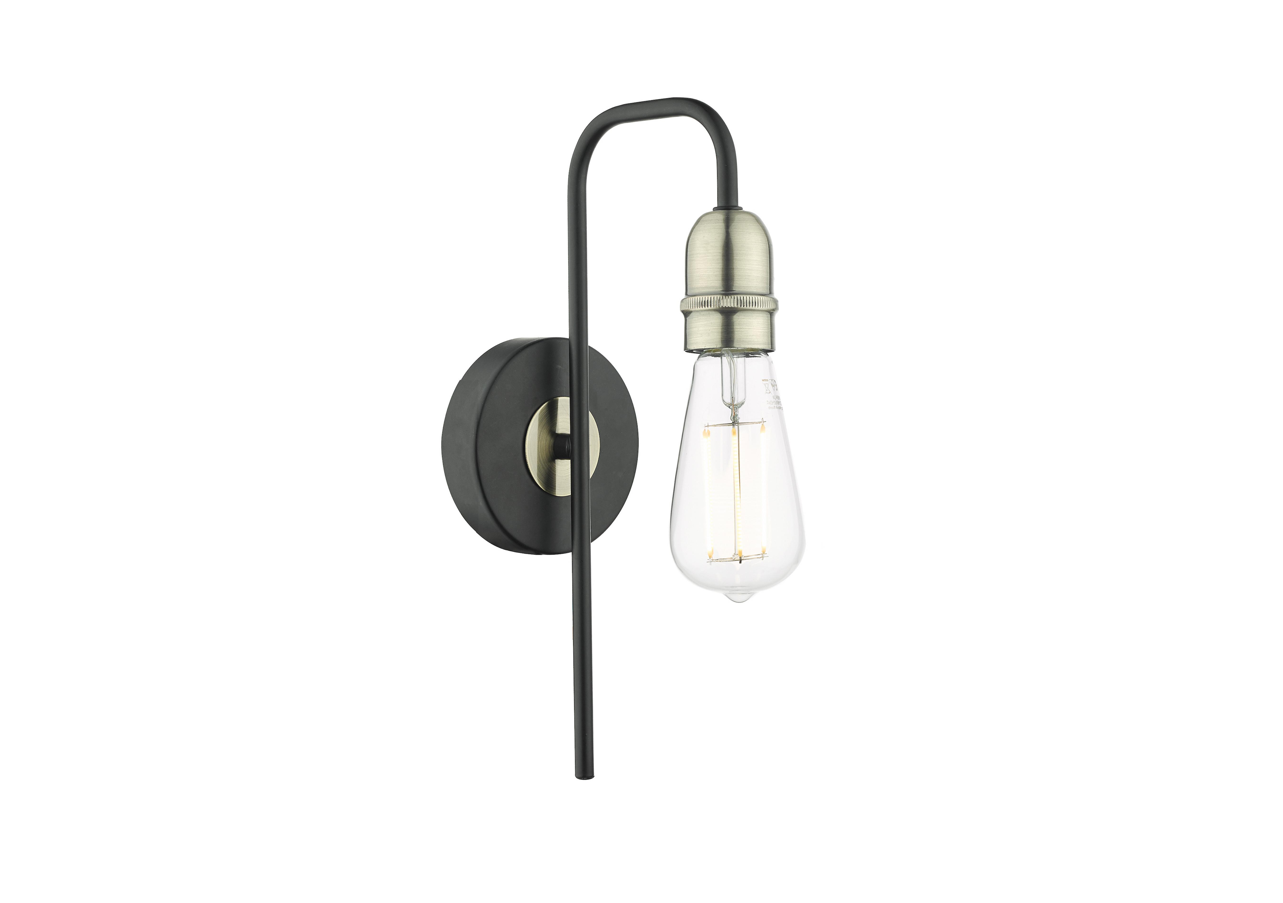 Kiefer Wall Light Antique Brass in  on Furniture Village