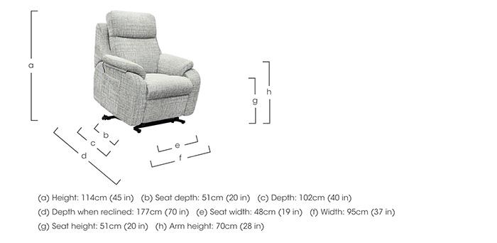 Kingsbury Large Fabric Lift and Rise Chair in  on Furniture Village