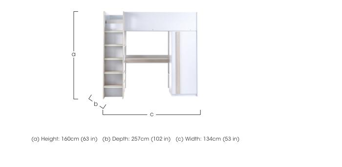 Kristen High Sleeper with Desk and Storage in  on Furniture Village