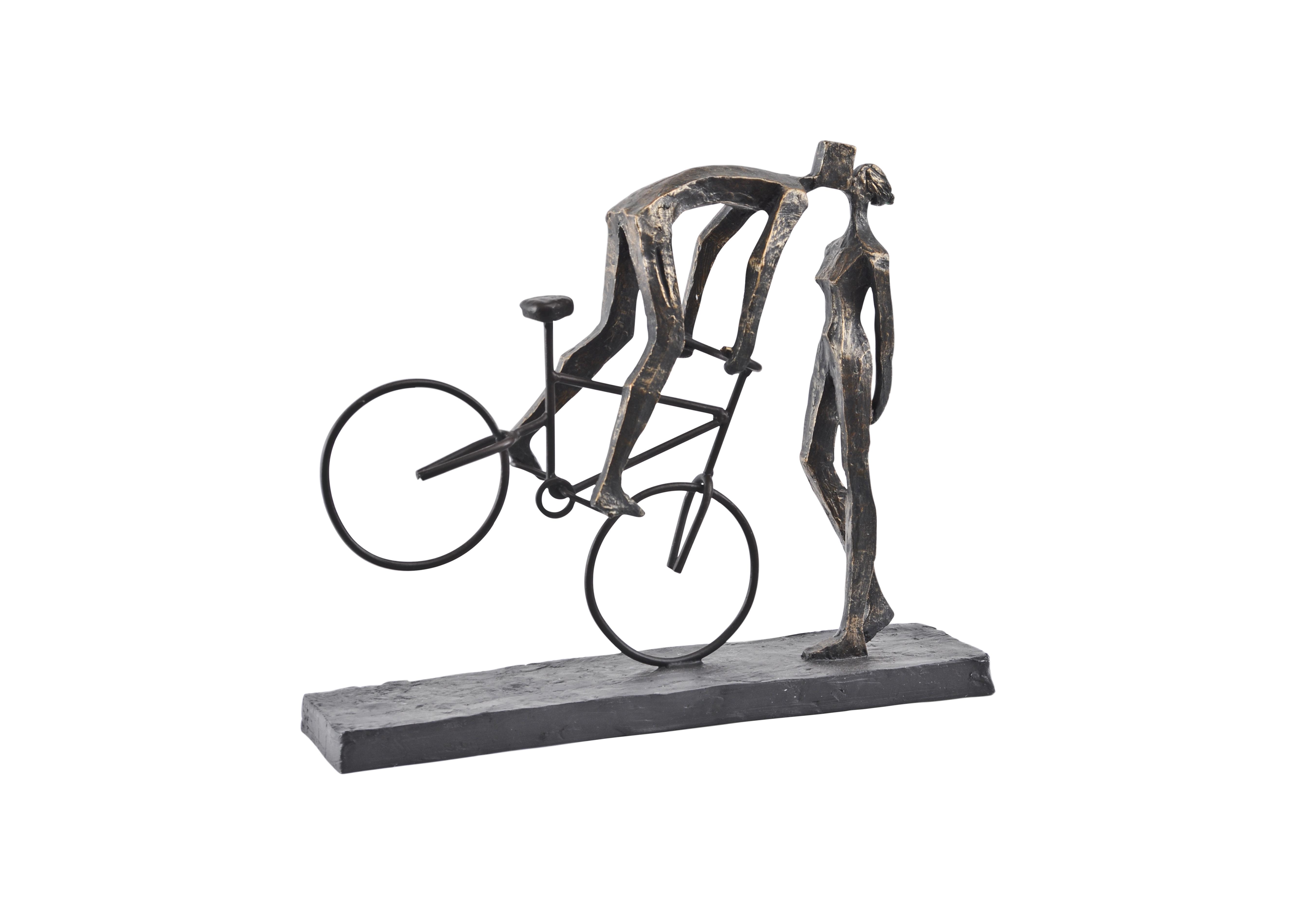 Kissing Couple On Bike Sculpture in  on Furniture Village
