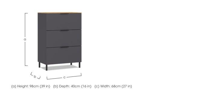Kit 3 Drawer Chest in  on Furniture Village