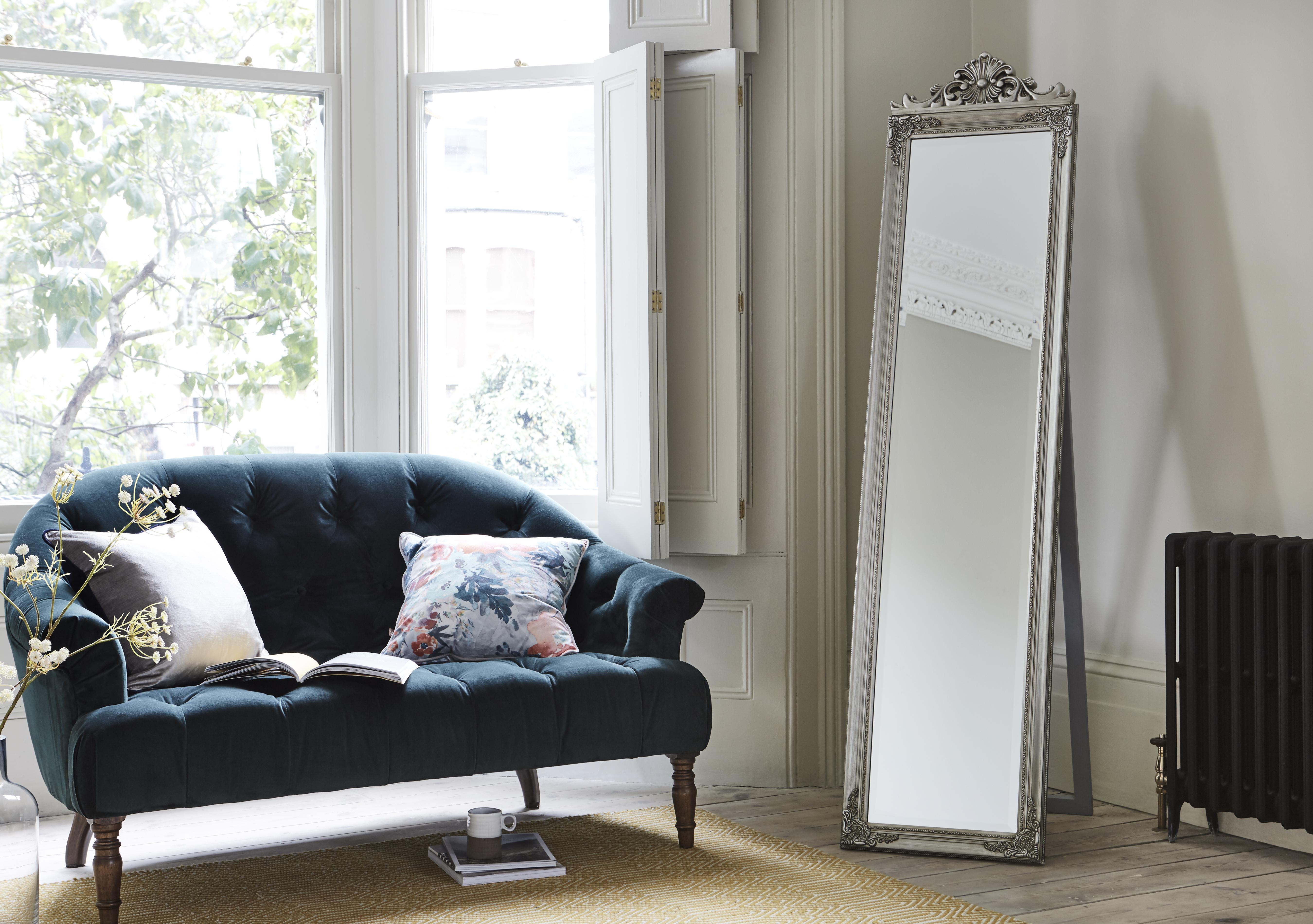 Lambeth Cheval Mirror Silver in  on Furniture Village