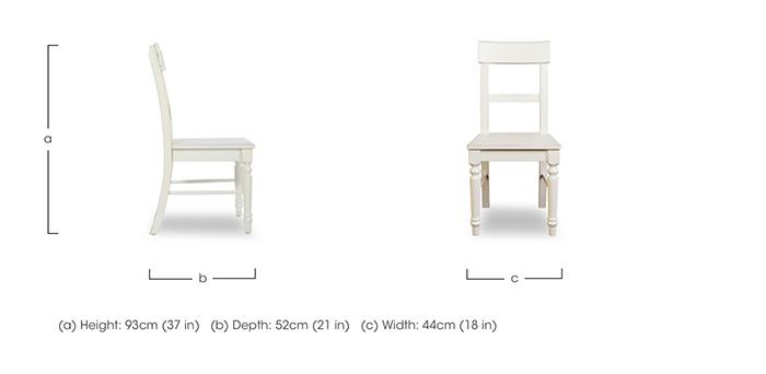 Dorset Pair of Wooden Dining Chairs in  on Furniture Village