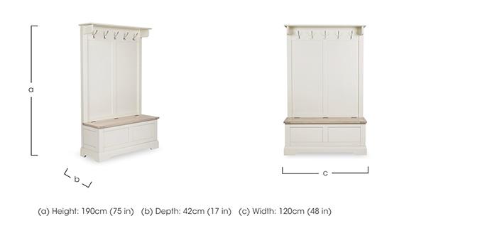 Dorset Tall Bench with Coat Rack in  on Furniture Village