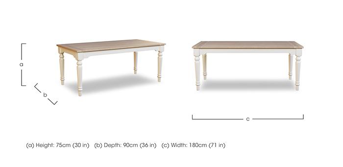 Dorset Fixed Dining Table in  on Furniture Village