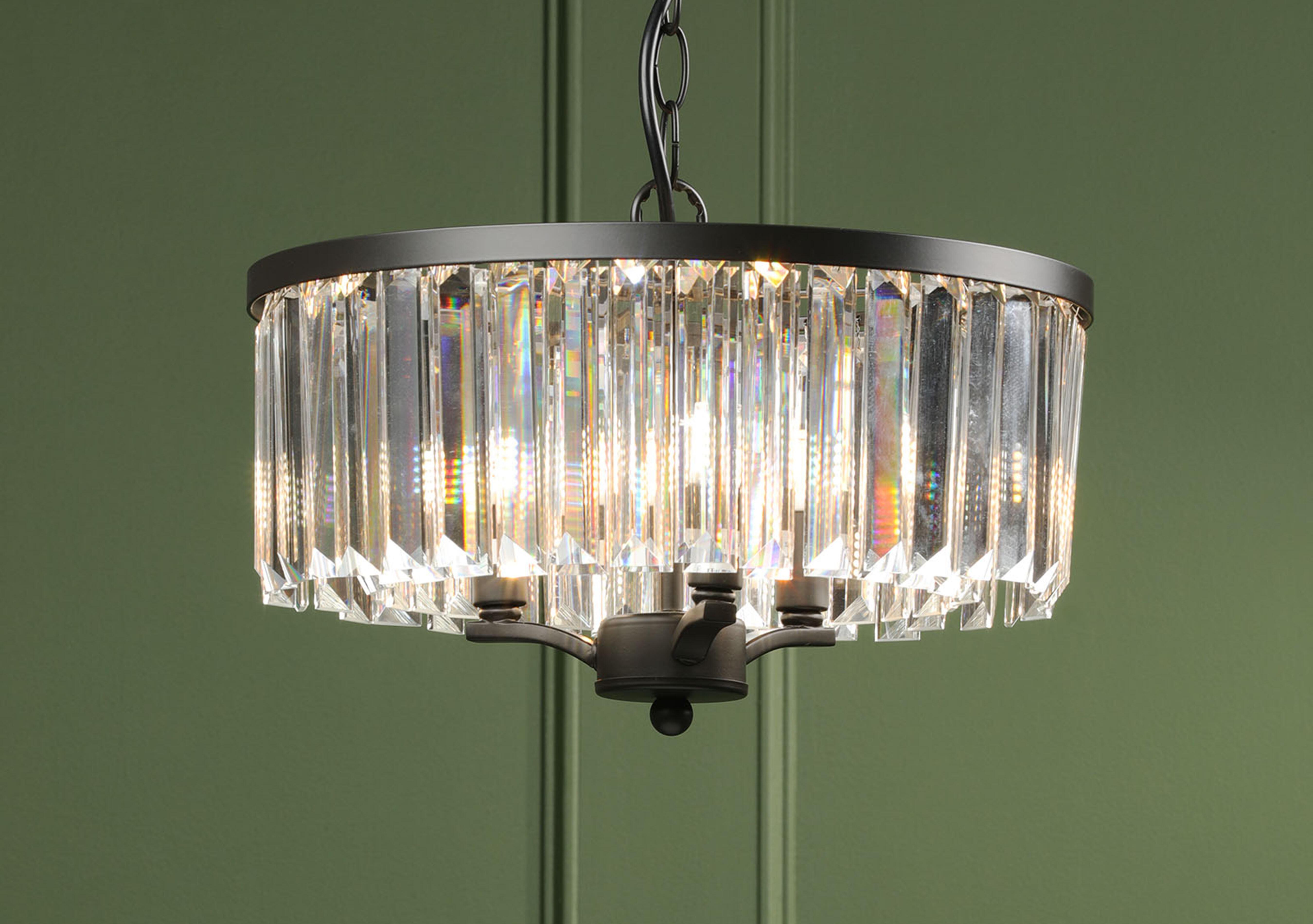 Elkwood 3 Light Pendant Candelabra in  on Furniture Village