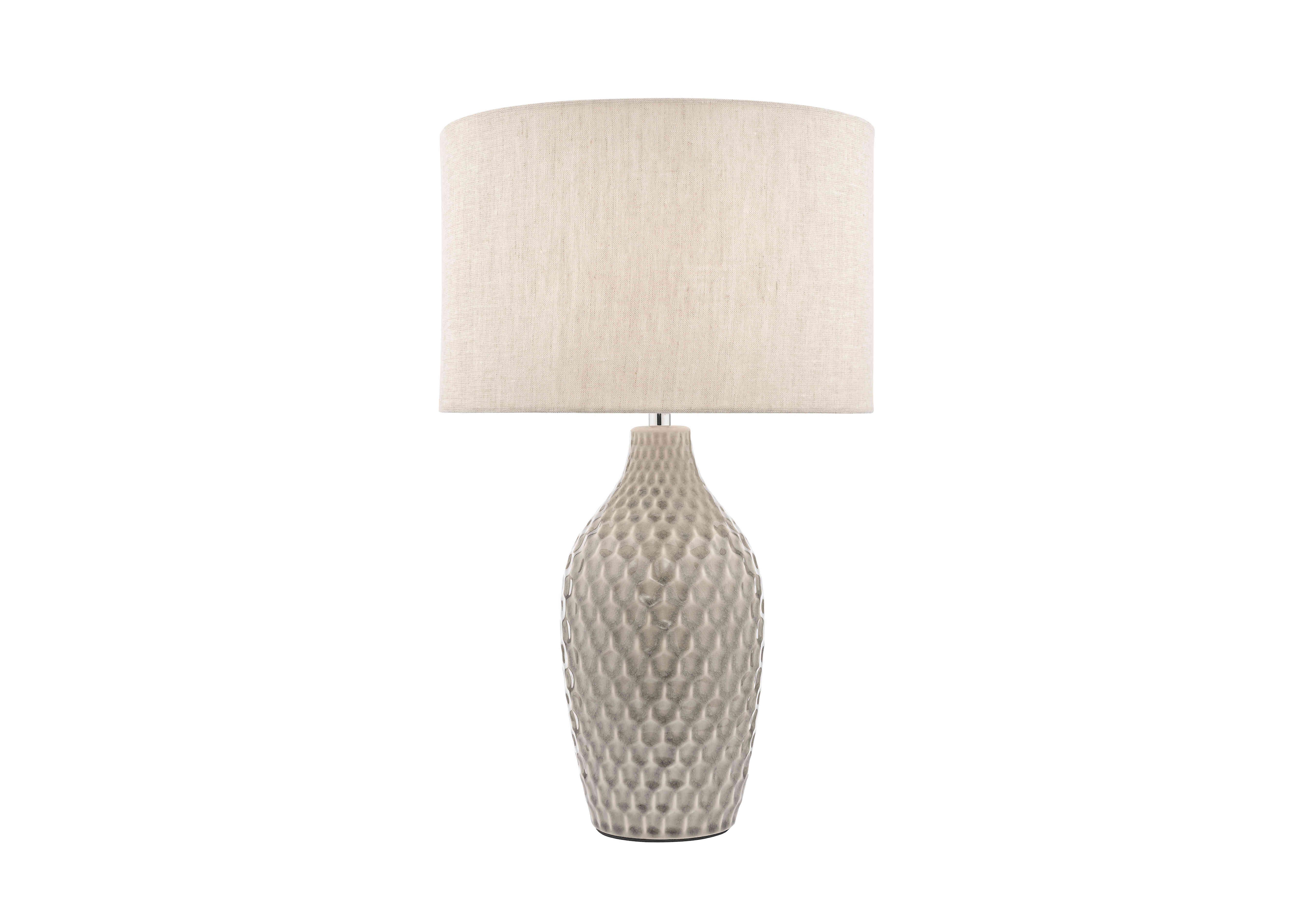 Heathfield Grey Table Lamp in  on Furniture Village