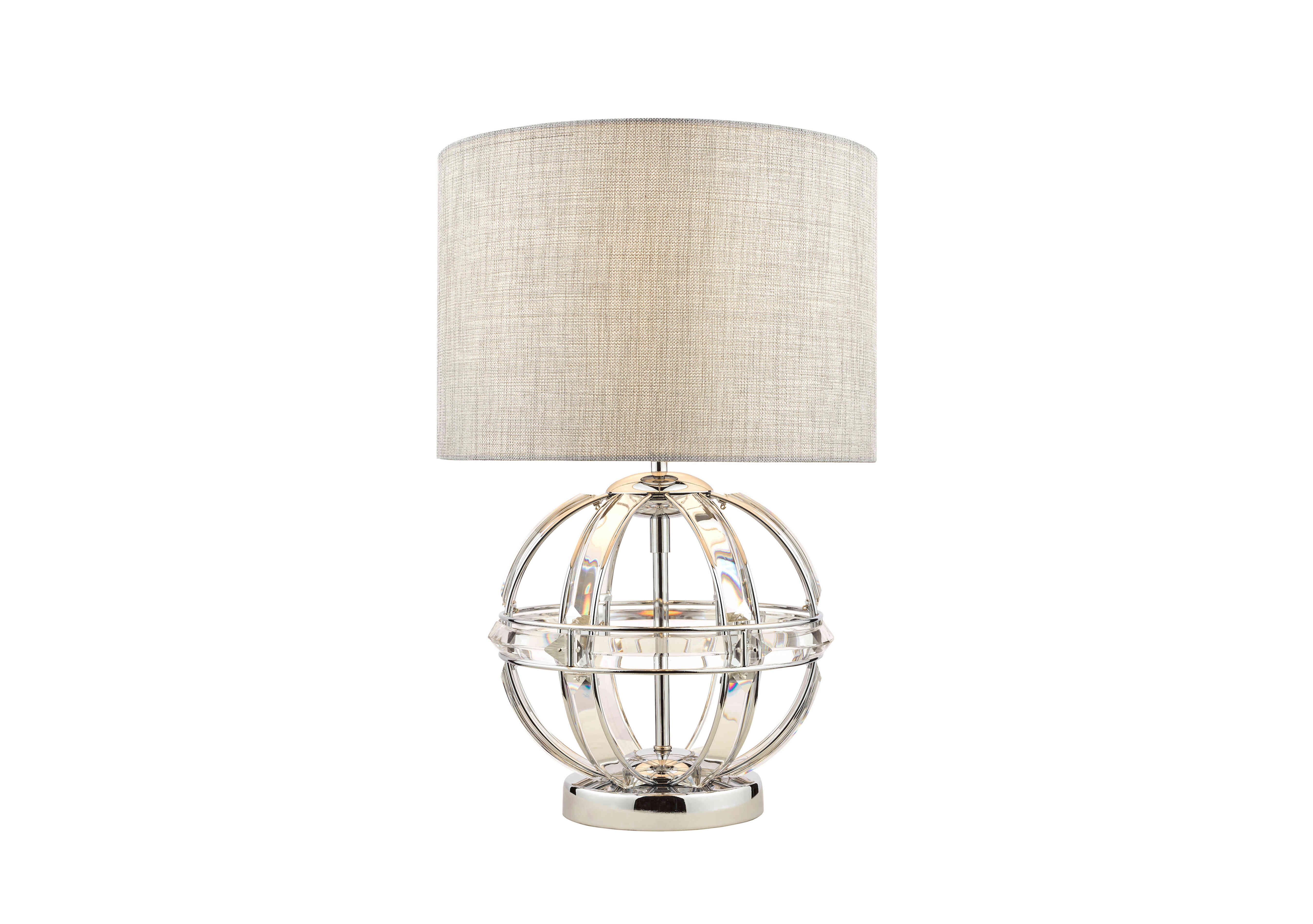 Aidan Chrome Table Lamp in  on Furniture Village