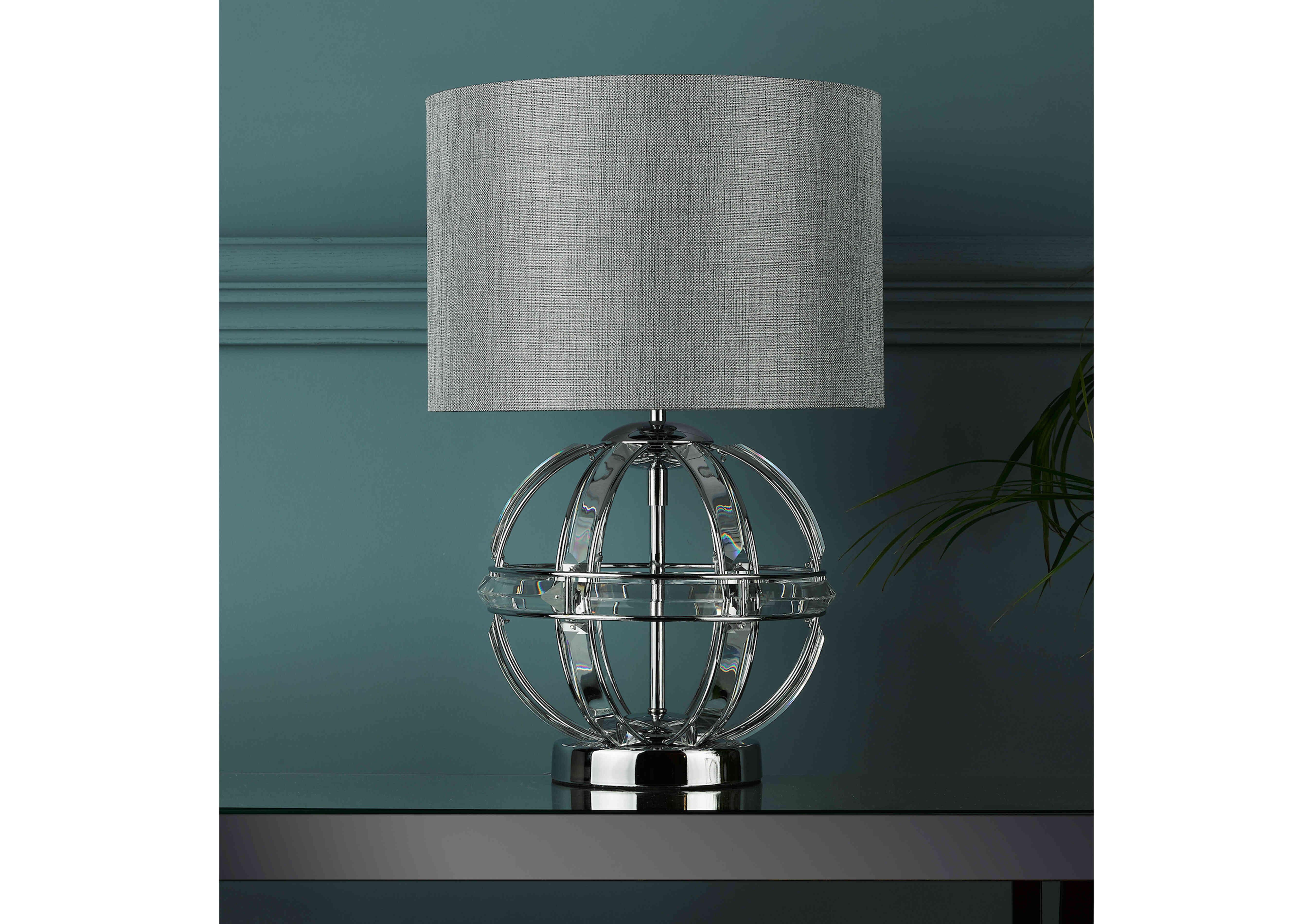 Aidan Chrome Table Lamp in  on Furniture Village