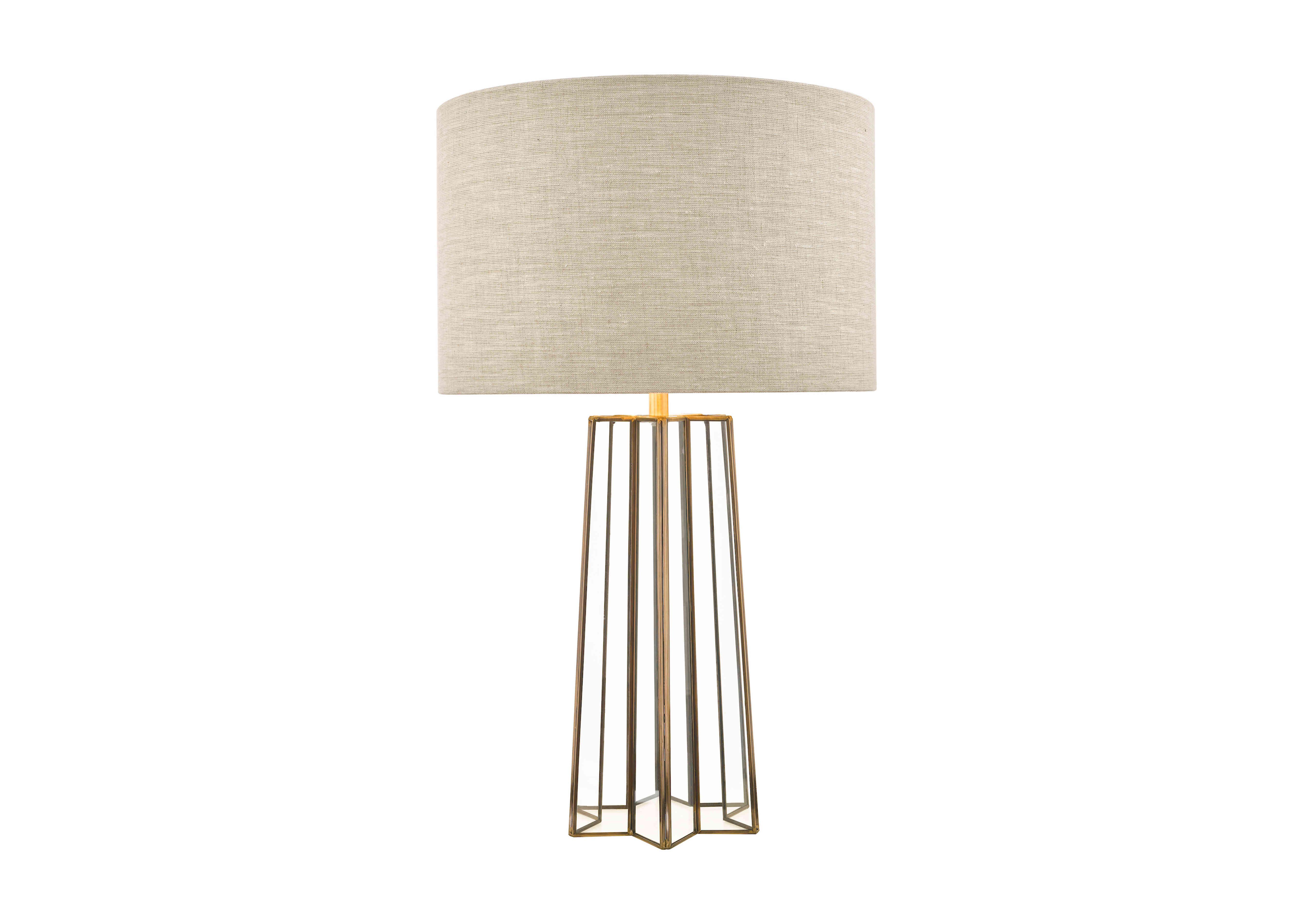 Star Antique Brass Table Lamp in  on Furniture Village
