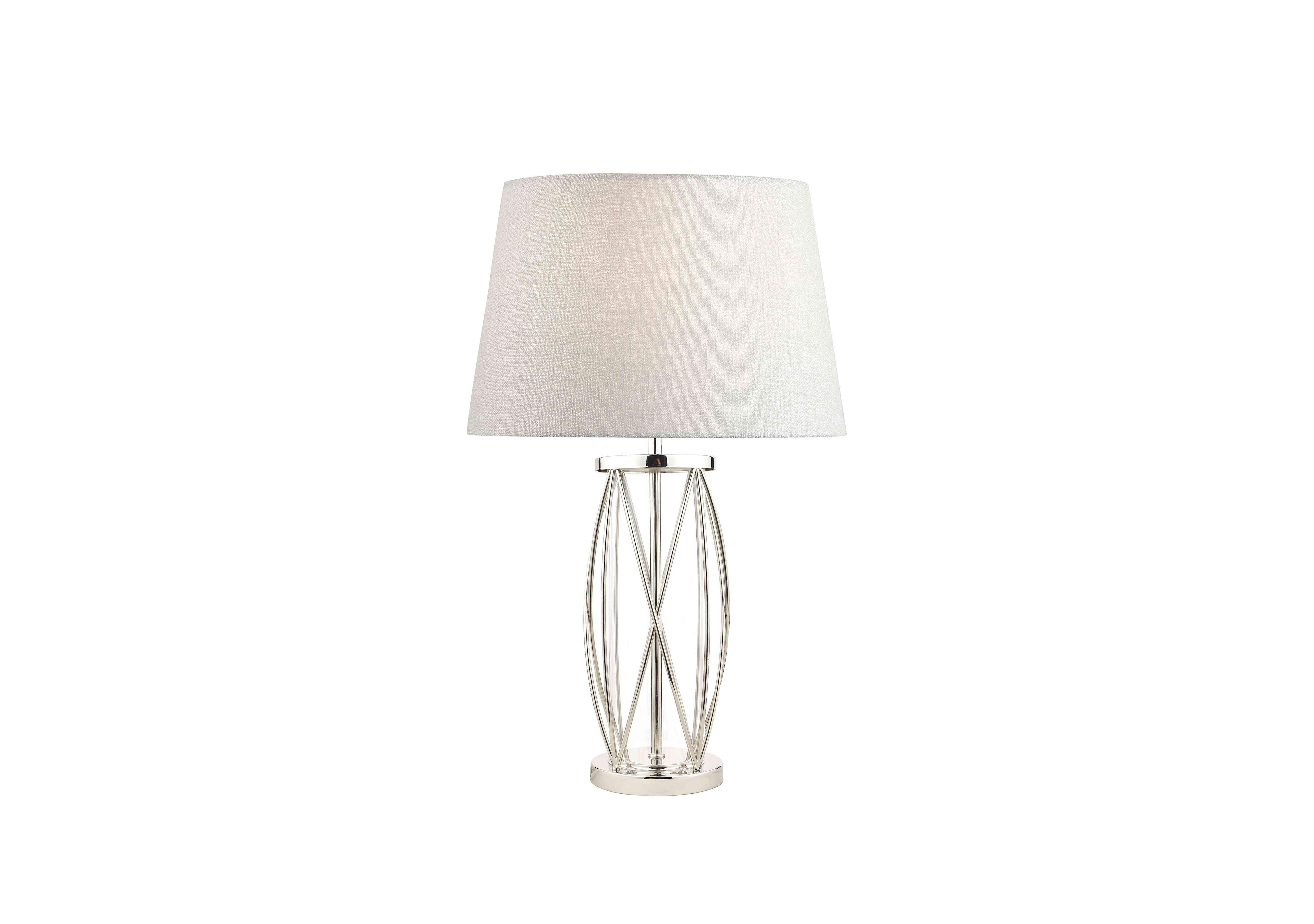 Beckworth Small Nickel Table Lamp in  on Furniture Village