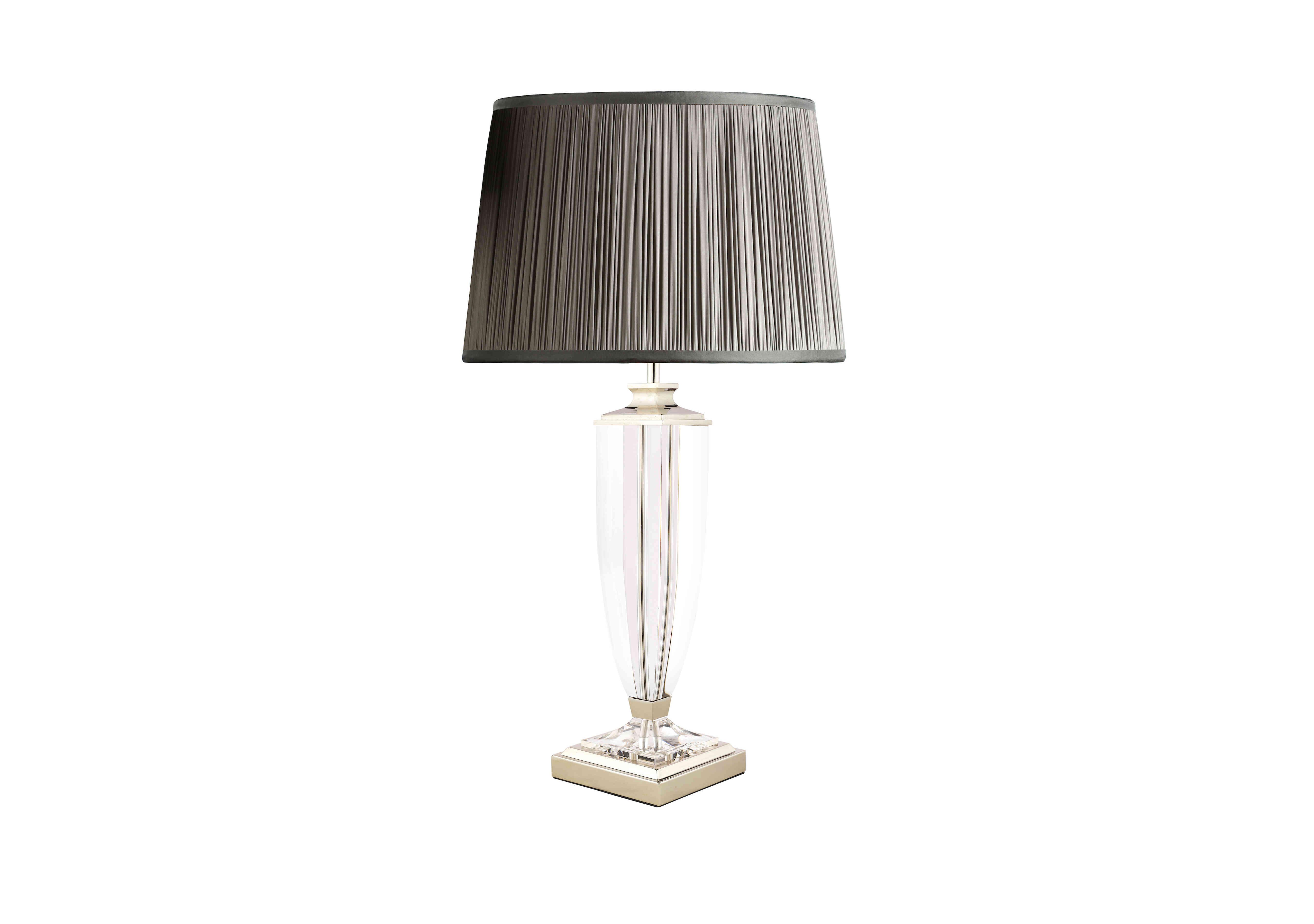 Carson Large Nickel Table Lamp in  on Furniture Village