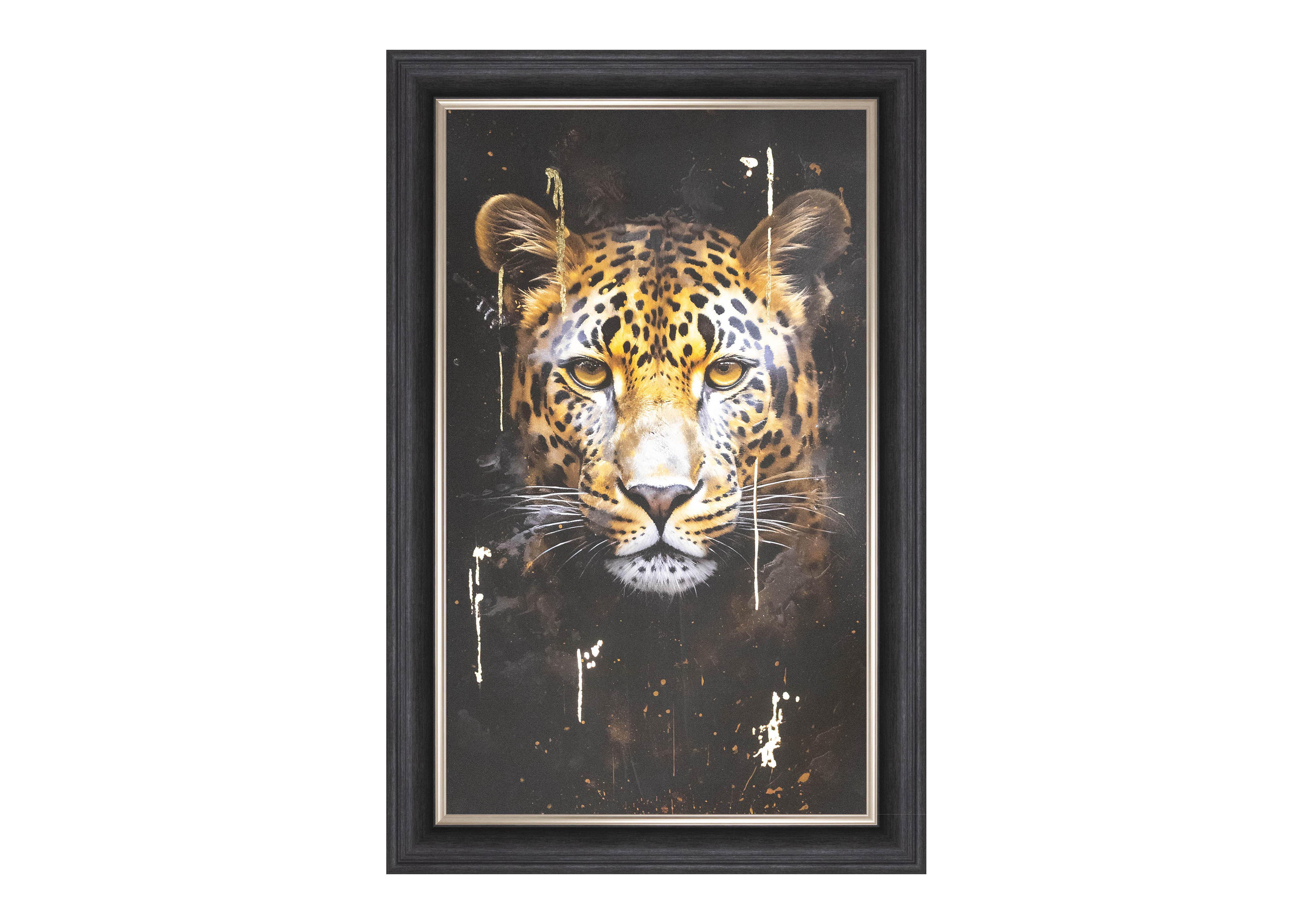 Lenny Leopard Large Framed Picture in  on Furniture Village